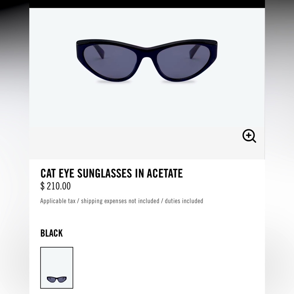 Moschino black cat eye sunglasses